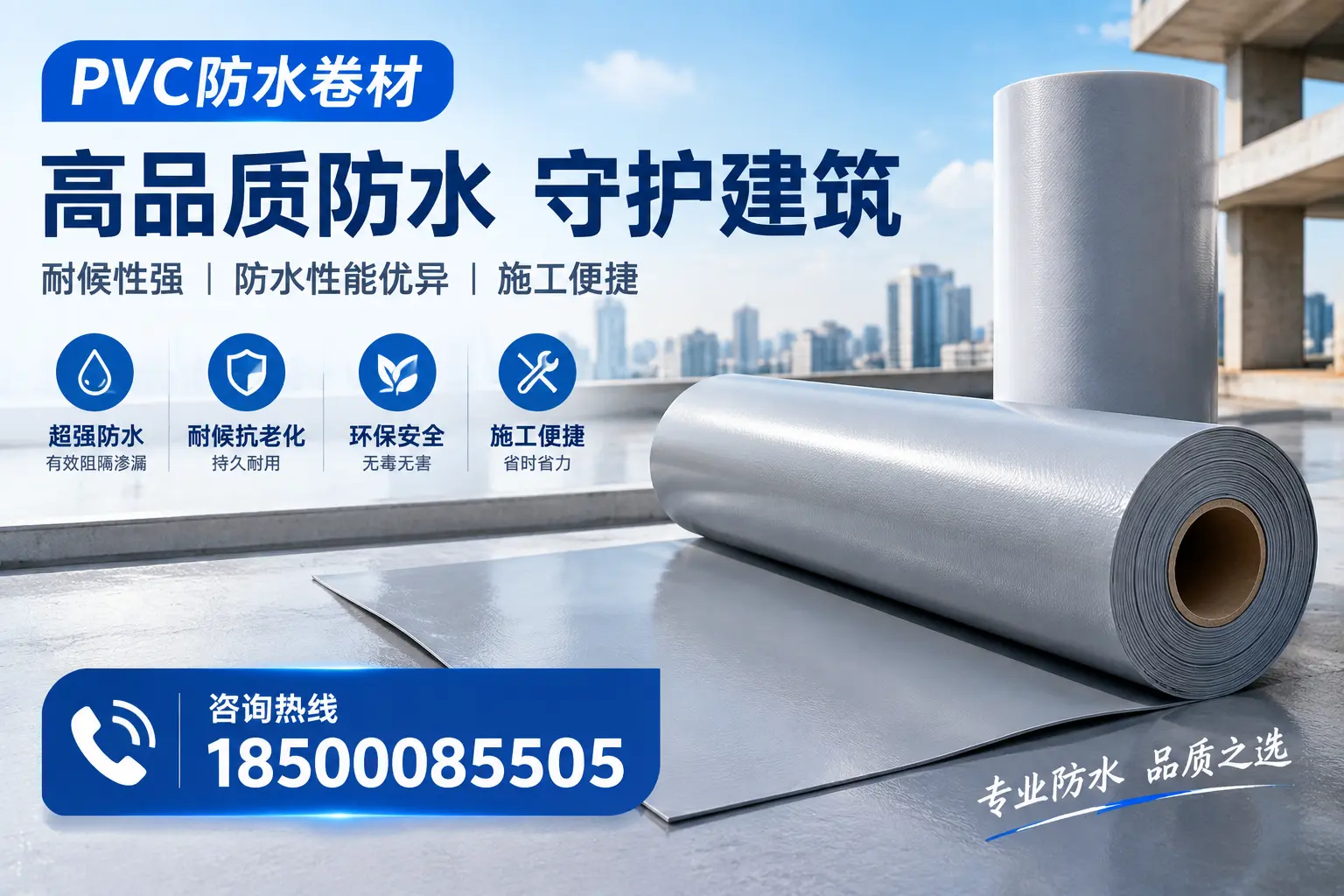 PVC防水卷材的防水效果评测，适合保定的科学依据